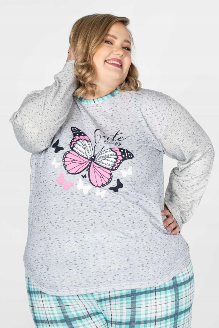 Duża Ciepła Piżama Damska Bawełniana 9767-02 r XL