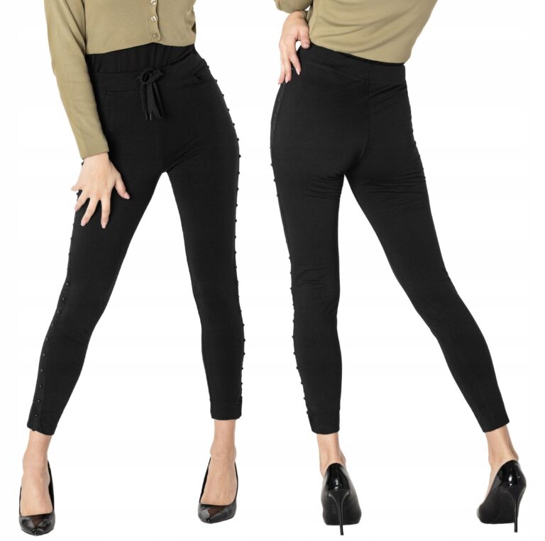 Eleganckie Spodnie Legginsy Damskie 46702-01 r L