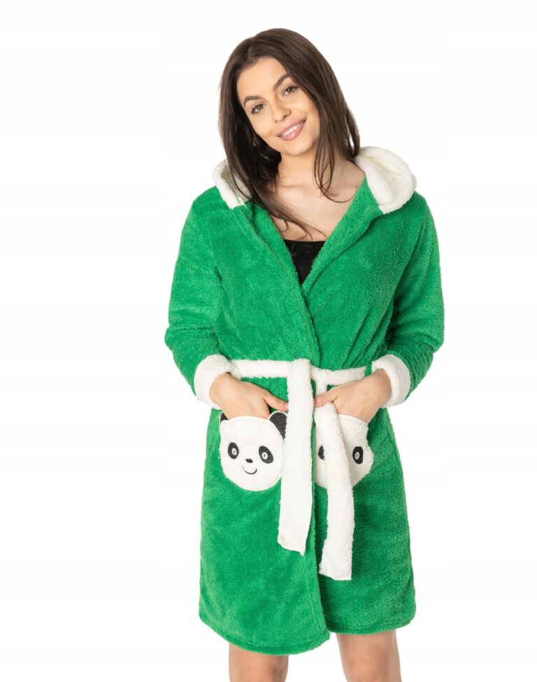 Ciepły Pluszowy Szlafrok Damski Futerko 20122-6 S