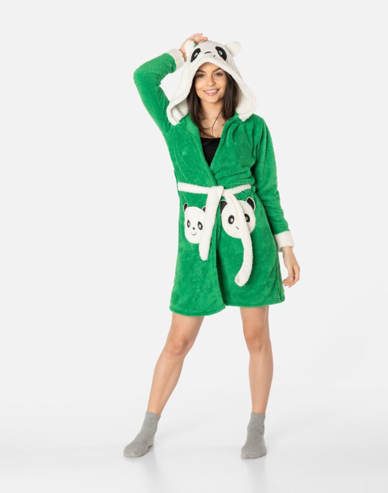 Ciepły Pluszowy Szlafrok Damski Futerko 20122-6 S