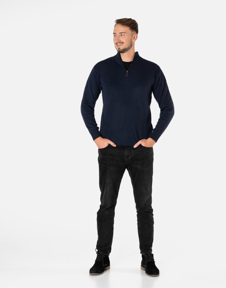 Duży Sweter Męski Półgolf Rozsuwany Golf 190-2 6XL