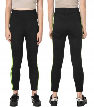 Czarny z seledynowymi lampasami