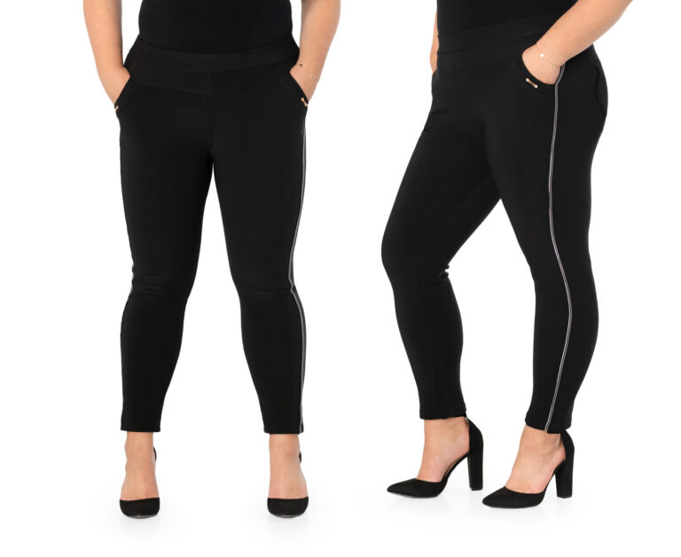 Spodnie Damskie Wysoki Stan Lampasy 8009-1 3XL/4XL