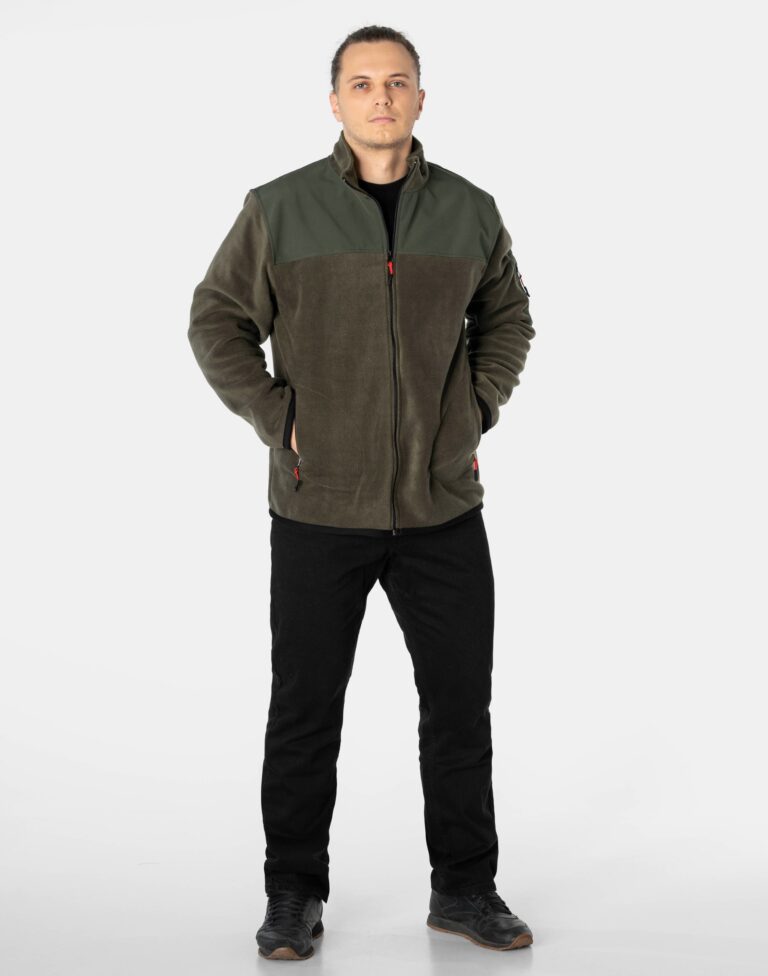 Ciepła Bluza Polarowa Męska Rozsuwana 8001-4 r 4XL