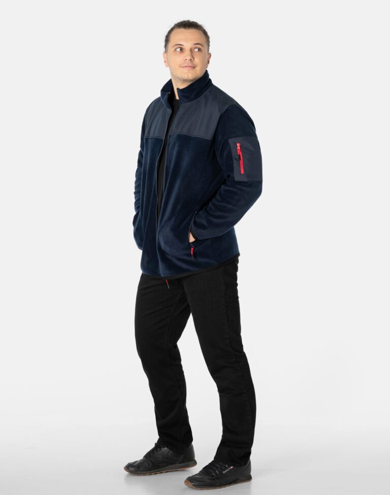 Ciepła Bluza Polarowa Męska Rozsuwana 8001-2 r XXL