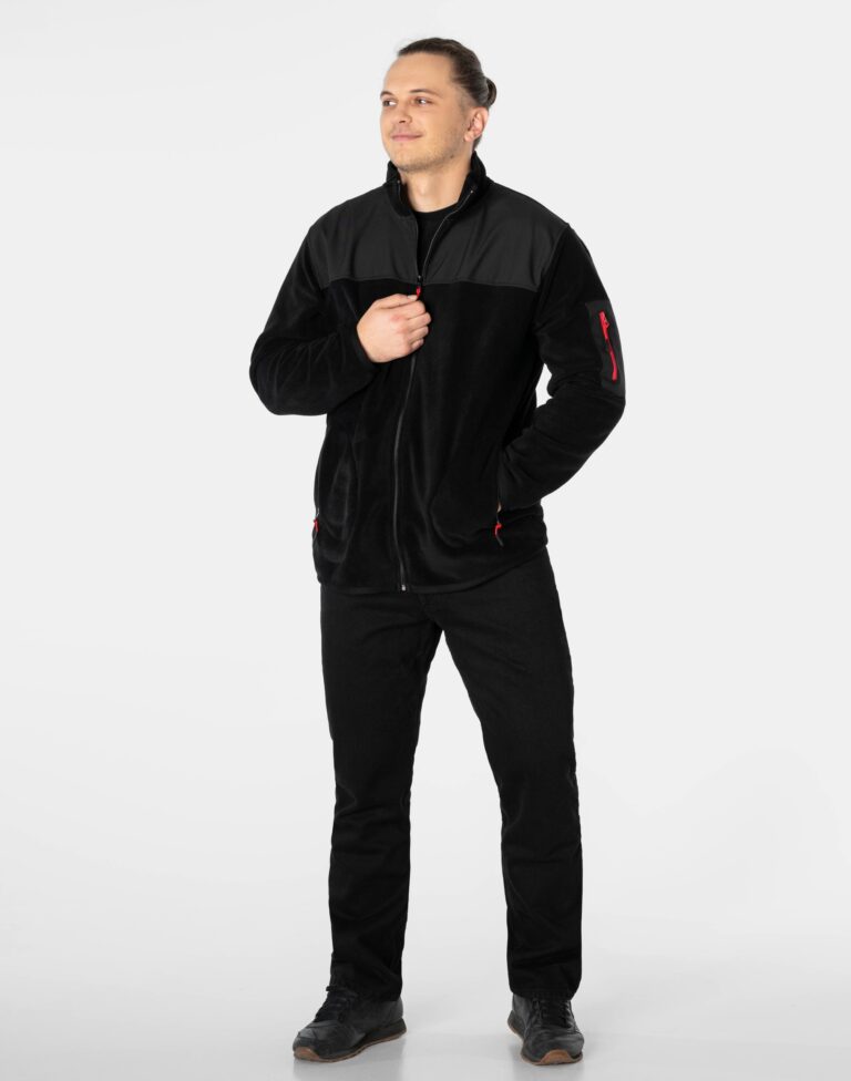 Ciepła Bluza Polarowa Męska Rozsuwana 8001-1 r XXL