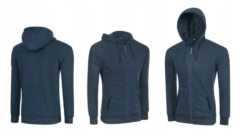 Duża Bluza Męska Rozsuwana z Kapturem 244-03 r 6XL