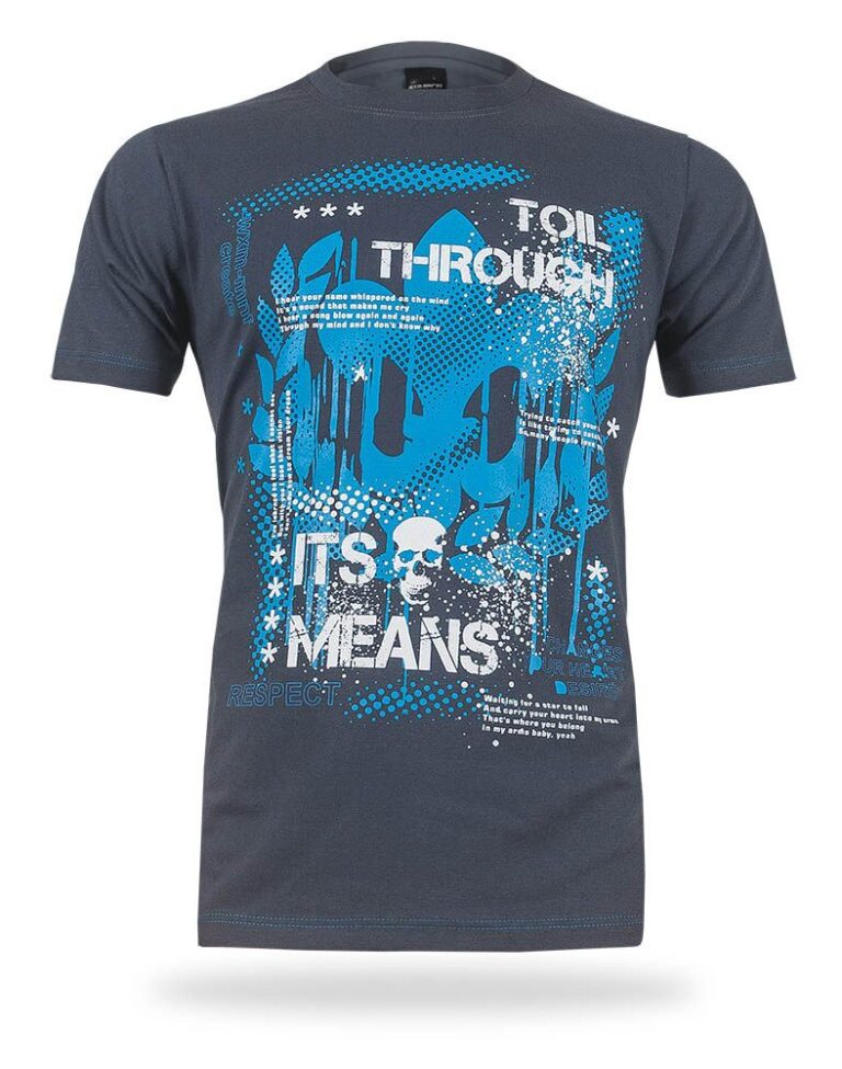 Tshirt Koszulka Podkoszulek Męski Skull r L stalow