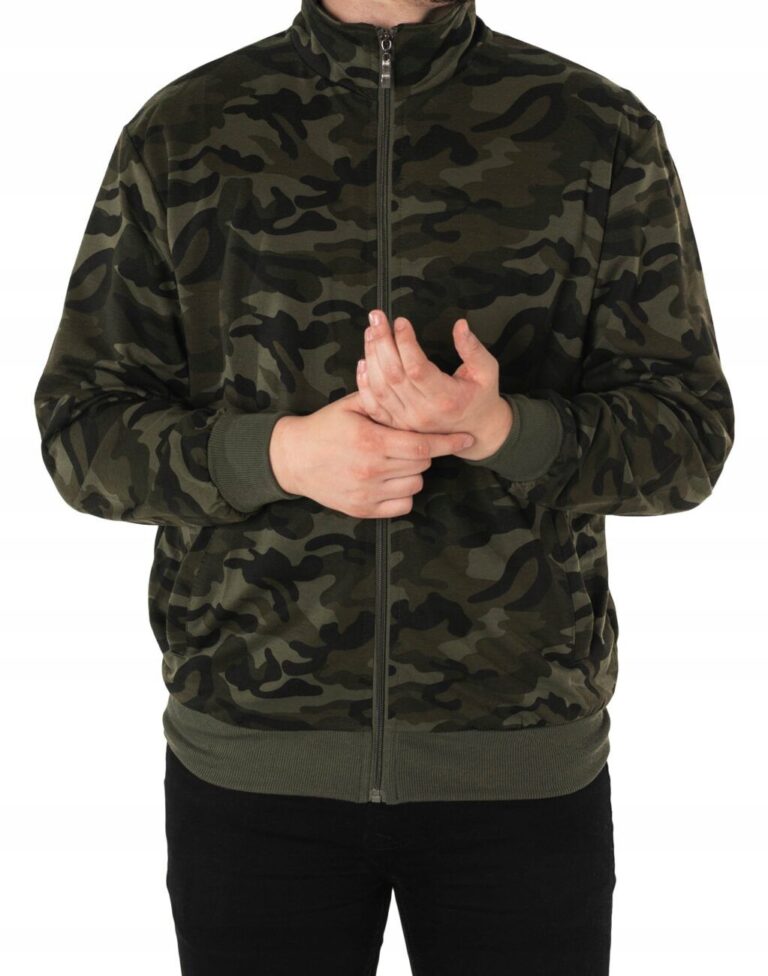 Bluza Bawełniana Męska Moro Rozsuwana 2750-02 r M