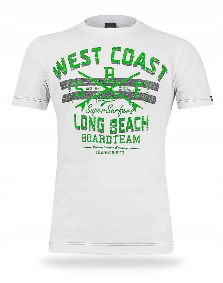 Tshirt Koszulka Podkoszulek Męski West C. 3XL biał