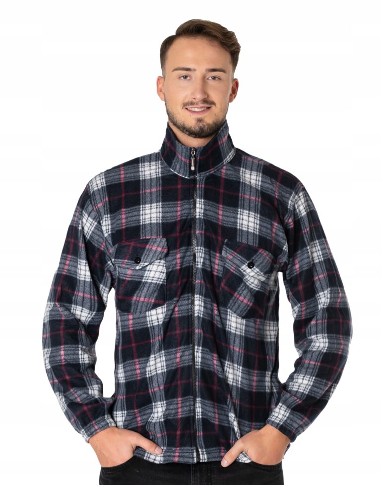 Ciepła Koszula Polarowa Męska Ocieplana 231-05 3XL