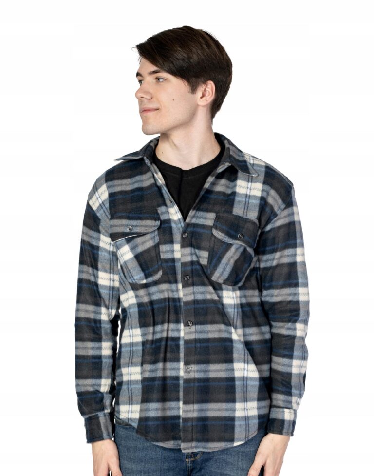Ciepła Koszula Polarowa Ocieplana 8014-06 3XL/4XL