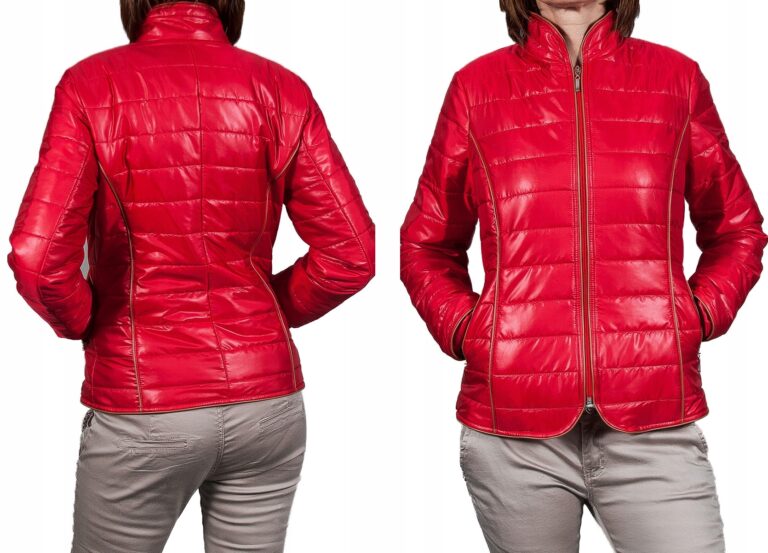 Kurtka Damska Przejściowa Pikowana JRX 38 czerwona