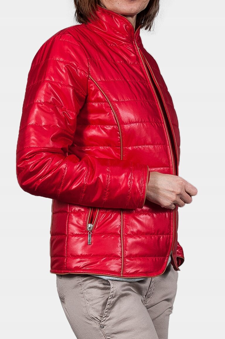 Kurtka Damska Przejściowa Pikowana JRX 38 czerwona