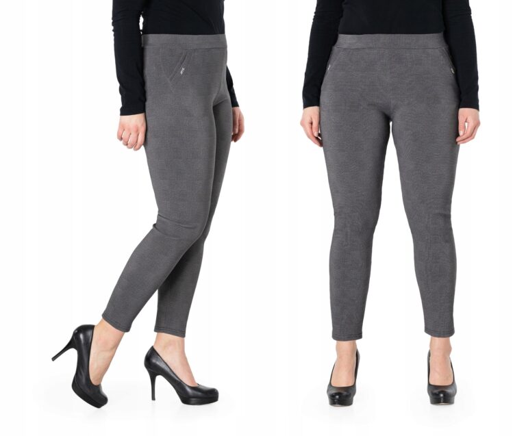 Eleganckie Spodnie Cygaretki 7/8 Damskie 768-7 4XL