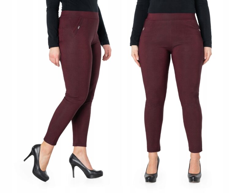 Eleganckie Spodnie Cygaretki 7/8 Damskie 768-5 XXL