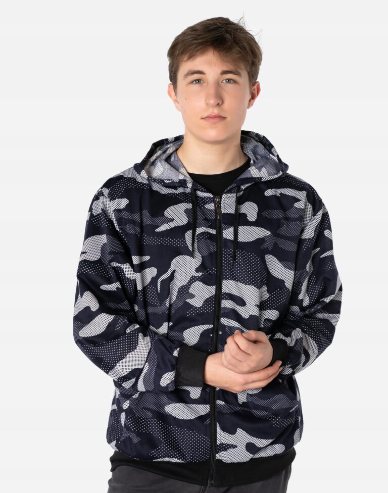 Bluza Męska Moro Rozsuwana z Kapturem 2295-02 r M