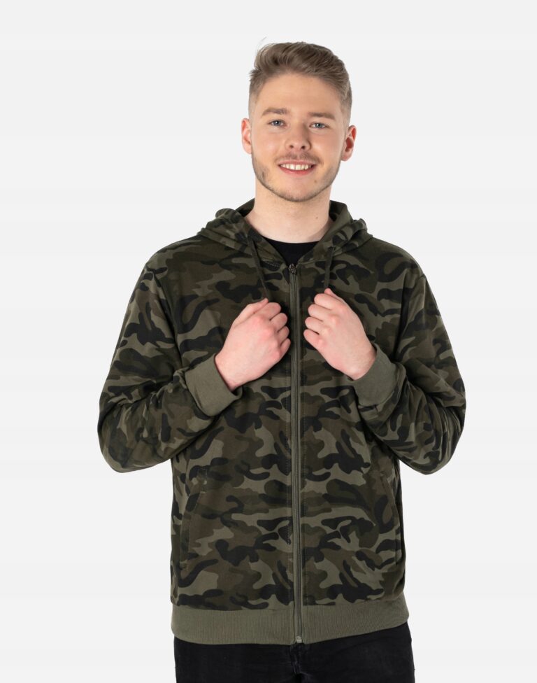 Bluza Męska Moro Rozsuwana z Kapturem 2751-02 XXL