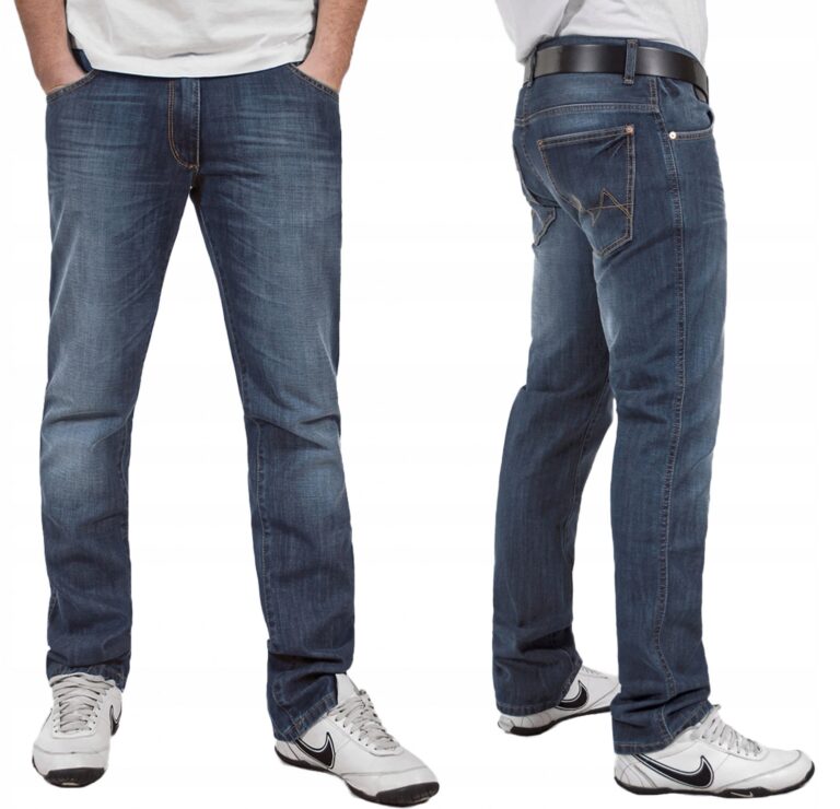 Spodnie Jeansy Rurki Męskie HUNTER 110/5 W45 L36