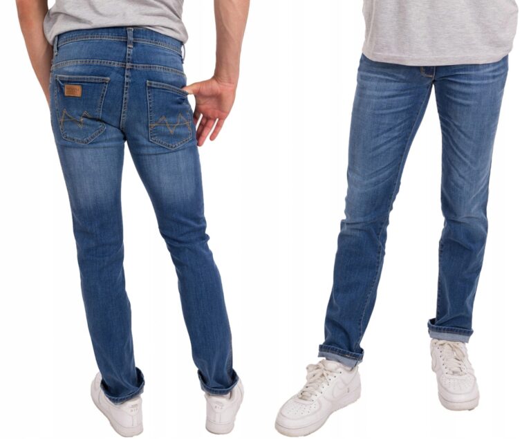 Spodnie Męskie Jeansy Rurki HUNTER 110/7 W35 L32