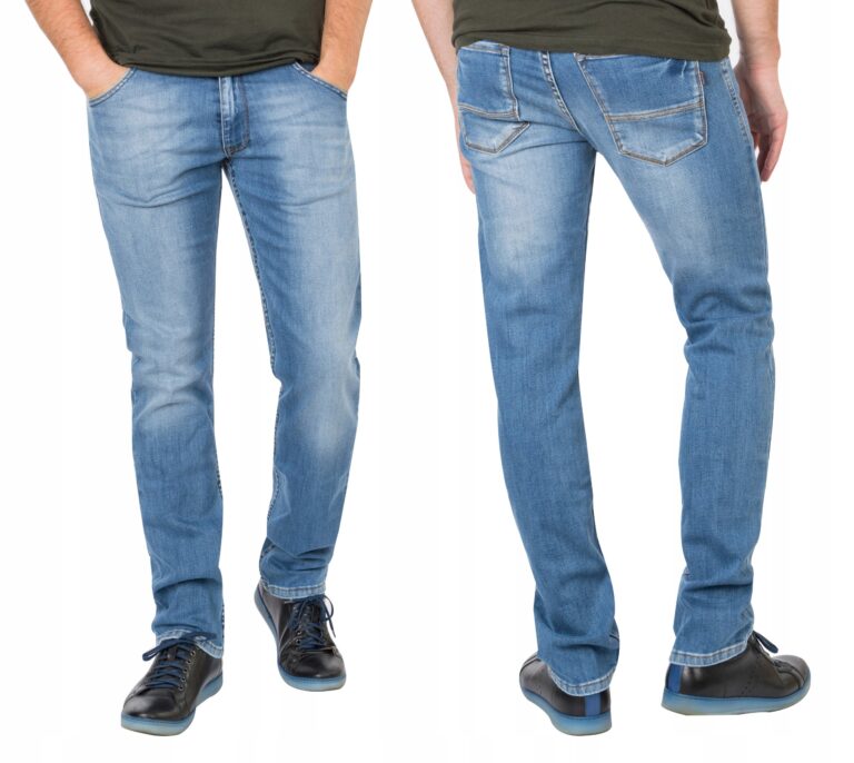 Jasne Spodnie Jeansy Męskie HUNTER 110/22 W33 L32