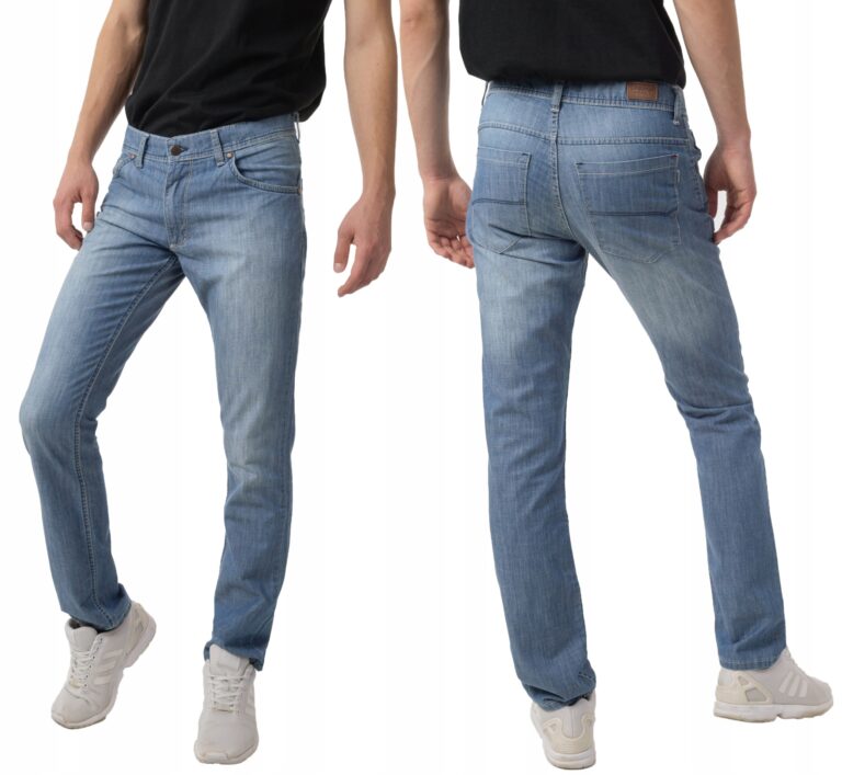 Cienkie Spodnie Jeansy Męskie HUNTER 110/K11 45/32