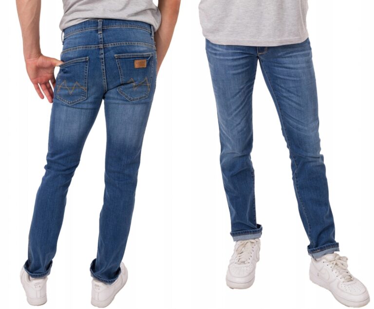 Spodnie Jeansy Rurki Męskie HUNTER 110/7 W40 L30