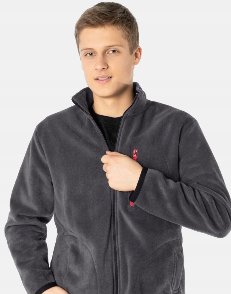 Ciepła Bluza Polarowa Męska Polar Męski 8002-3 XL