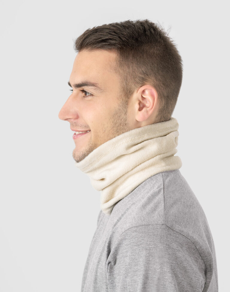 Polarowa Czapka Szalik Komin 5w1 r S/M ecru