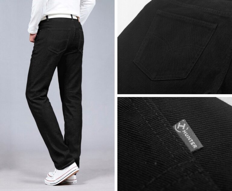 Czarne Jeansy Spodnie Męskie HUNTER 610/6 W33 L32