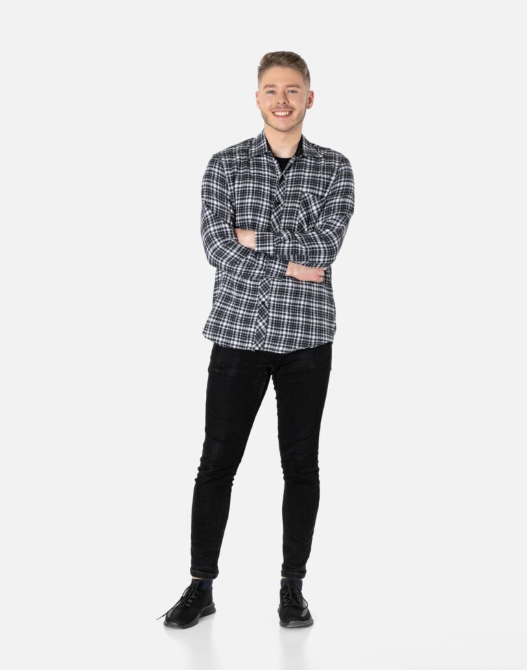 Koszula Męska Bawełniana w Kratę 80111-01 r 45/46