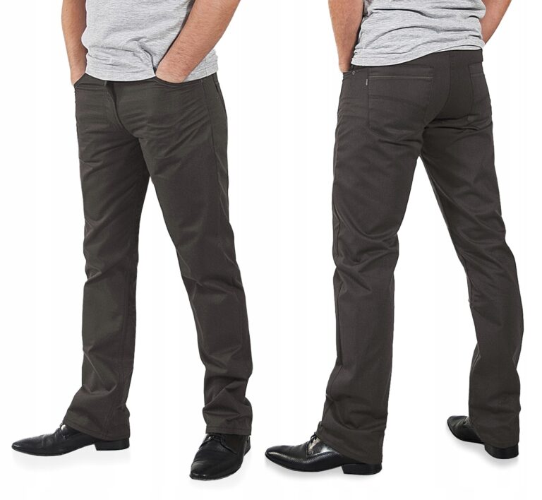 Eleganckie Spodnie Męskie Wizytowe 610/4A W36 L30