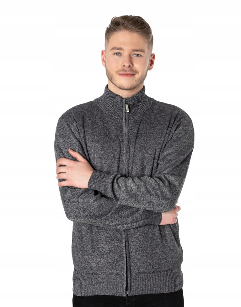Sweter Męski Półgolf Rozsuwany na Zamek 6304-1 XXL