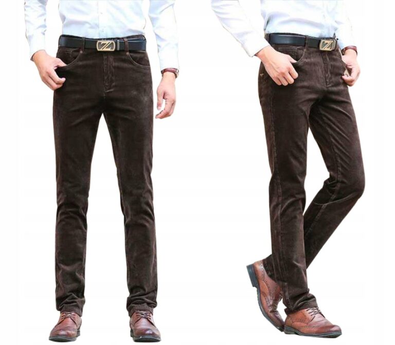 Spodnie Sztruksowe Męskie Sztruksy 610/51B W39 L32