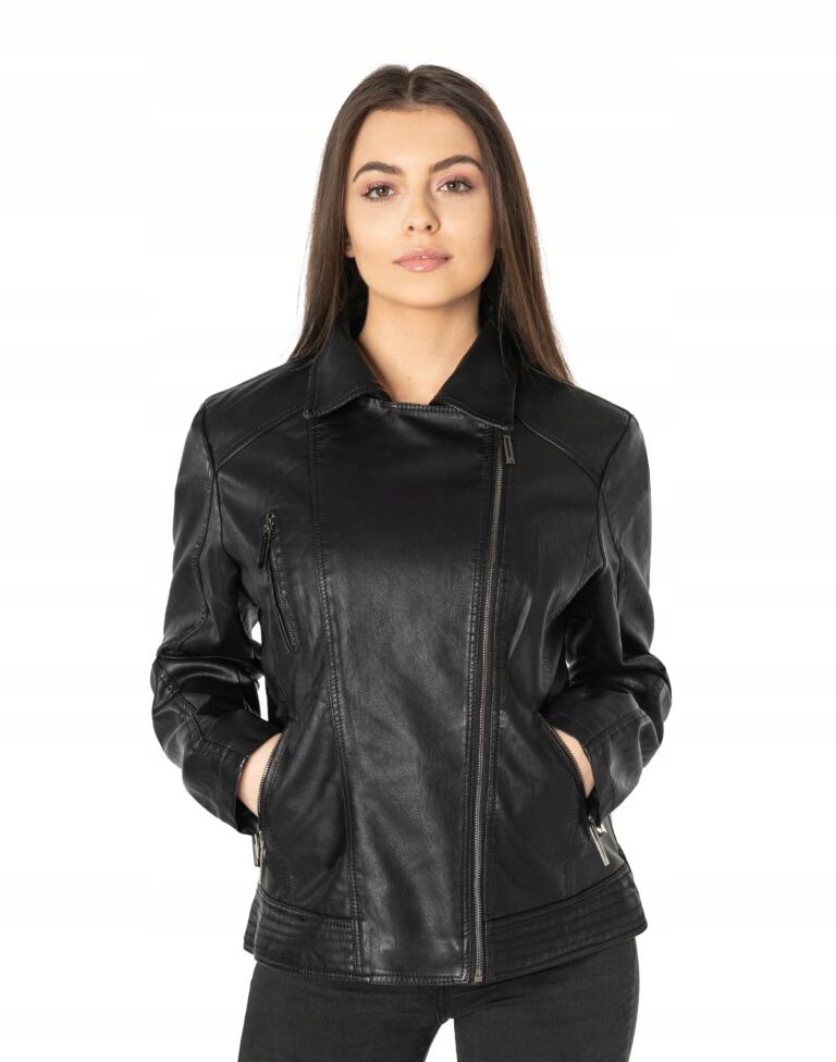 Kurtka Ramoneska Damska Krótka Motor Skóra 273 3XL