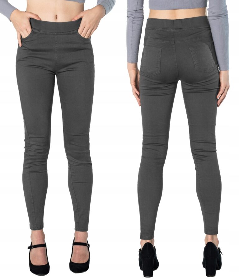 Spodnie Damskie Rurki z Wysokim Stanem 1920-3 S/M