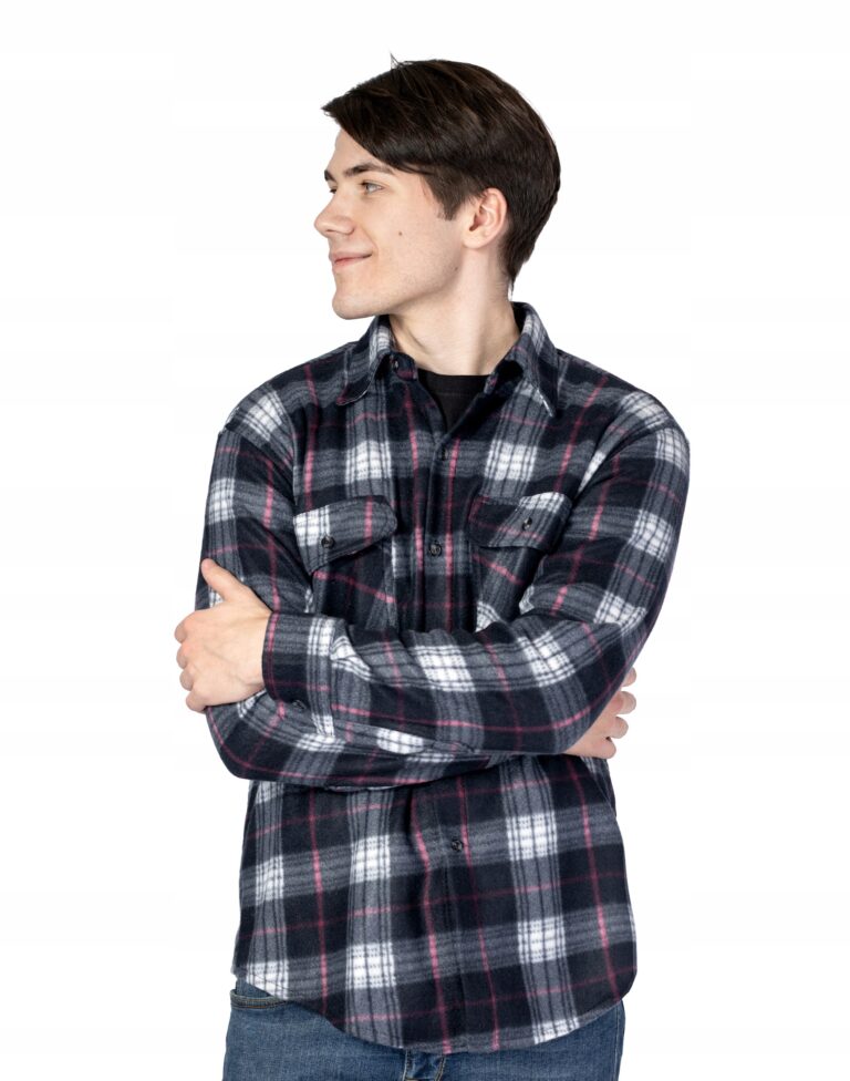 Ciepła Koszula Polarowa Ocieplana 8014-02 XL/XXL