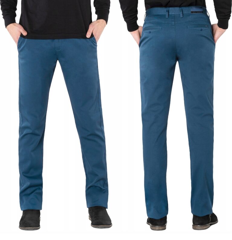 Eleganckie Spodnie Męskie Chinosy VIP 1199 W33 L32