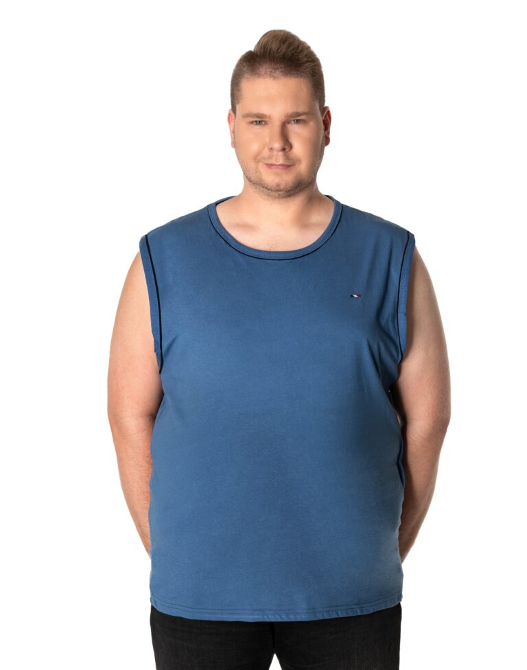 Duża Koszulka Męska Bez Rękawów Bokserka 573-4 5XL