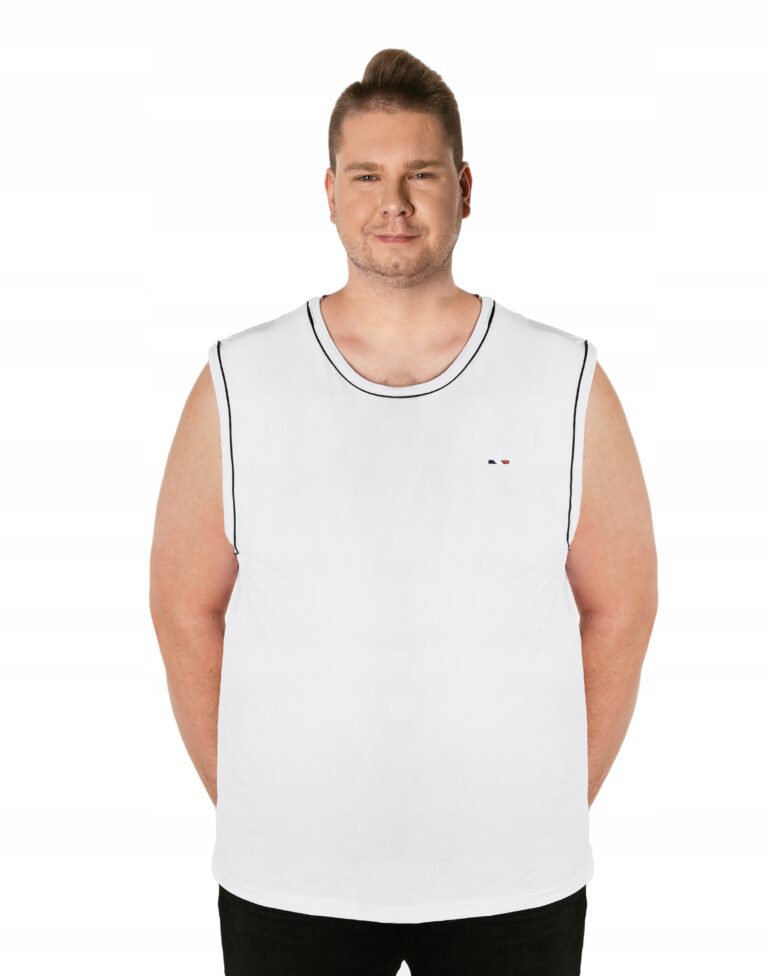 Duża Koszulka Męska Bez Rękawów Bokserka 573-1 5XL