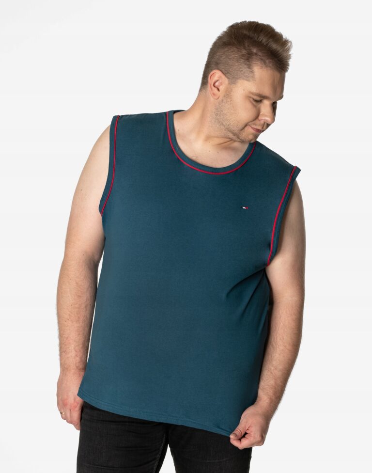 Duża Koszulka Męska Bez Rękawów Bokserka 573-8 4XL