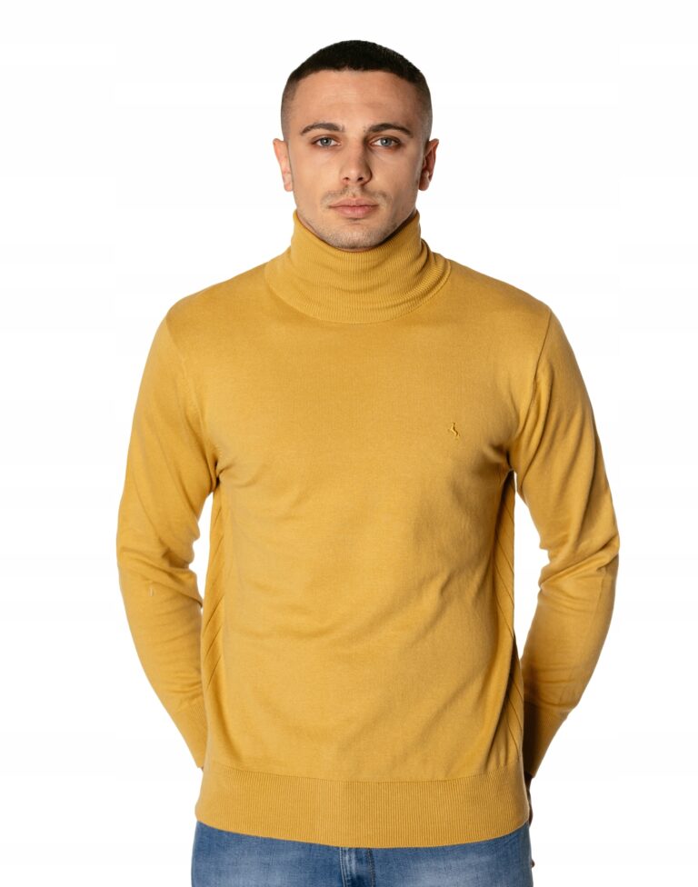 Elegancki Cienki Sweter Męski Golf S2S YTFC-02 r L