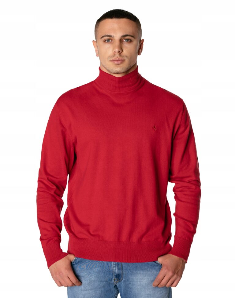 Elegancki Cienki Sweter Męski Golf S2S C122 r XXL