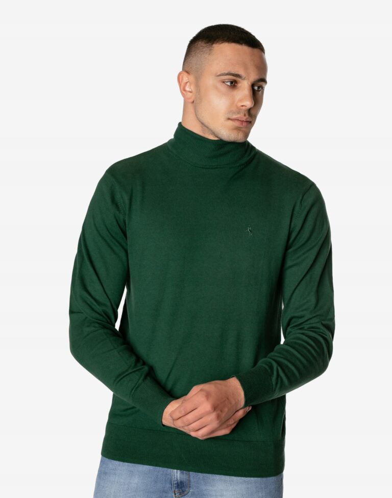 Elegancki Cienki Sweter Męski Golf S2S C326 r XL