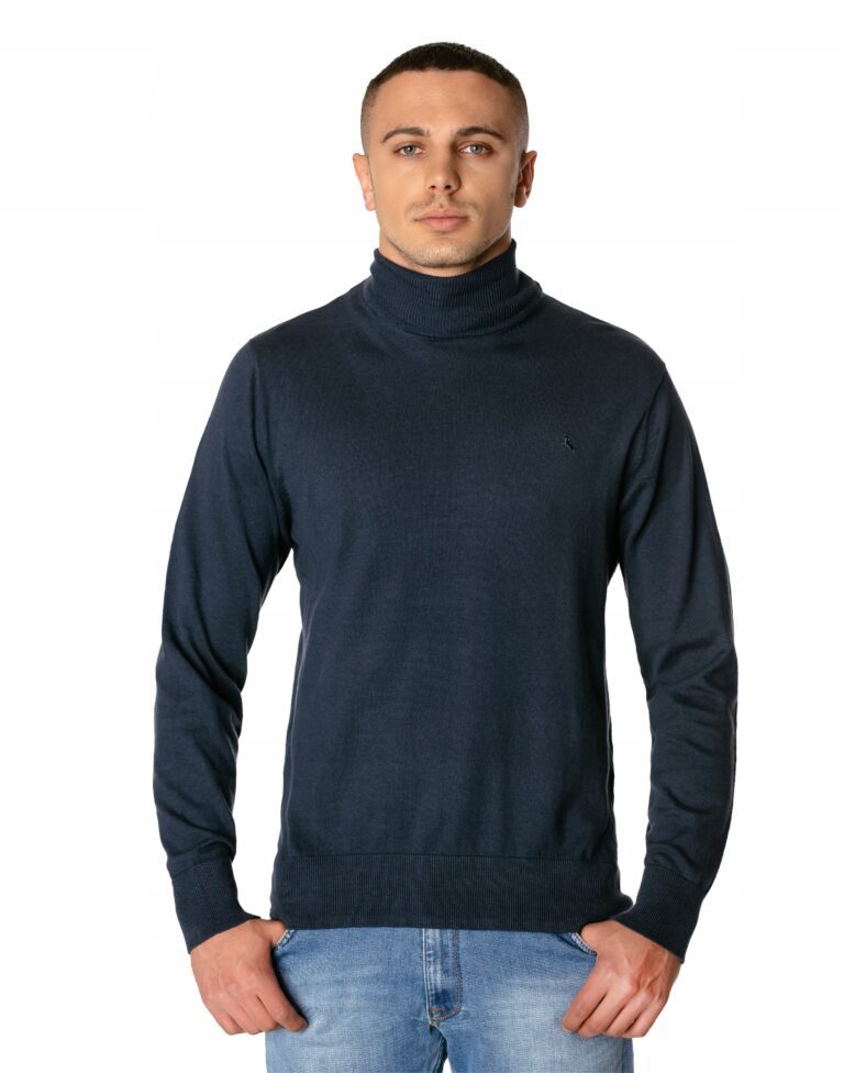 Elegancki Cienki Sweter Męski Golf S2S C110 r 3XL
