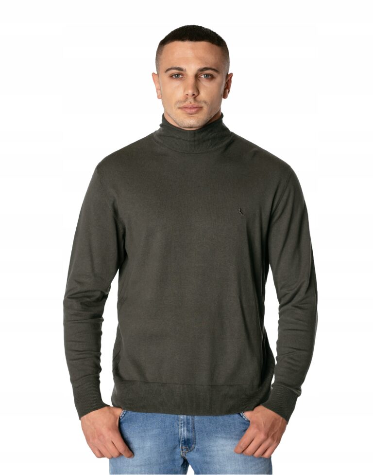 Elegancki Cienki Sweter Męski Golf S2S C119 r XL