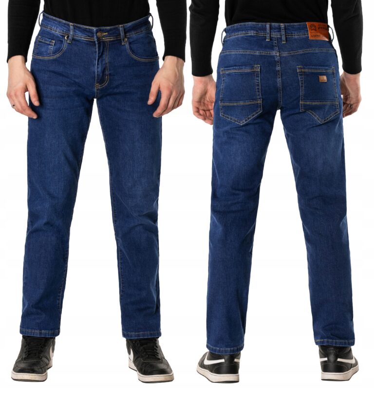 Spodnie Jeansowe Męskie Granatowe Texasy Dżinsy Jeansy Jeans 2195 r W37 L32