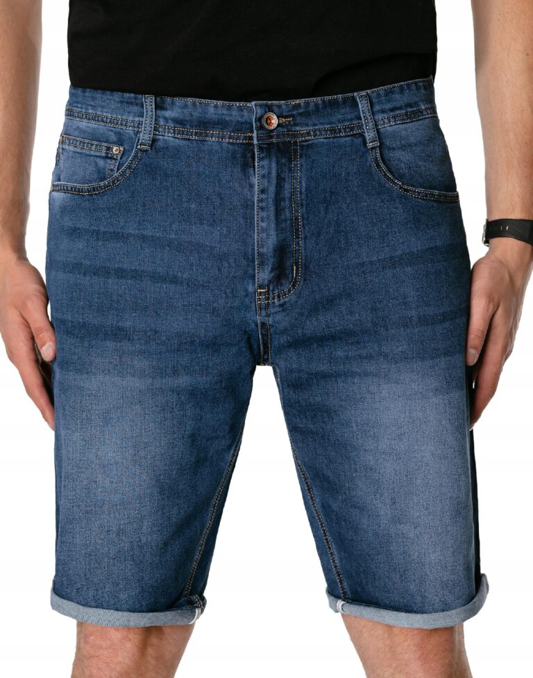 Duże Krótkie Spodenki Dżinsy Szorty Męskie 7036 Jeansy W40