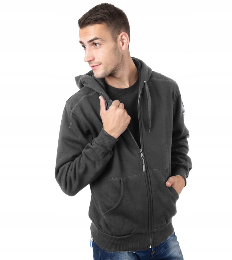 Bluza Męska Rozsuwana z Kapturem Angeles 3XL grafit