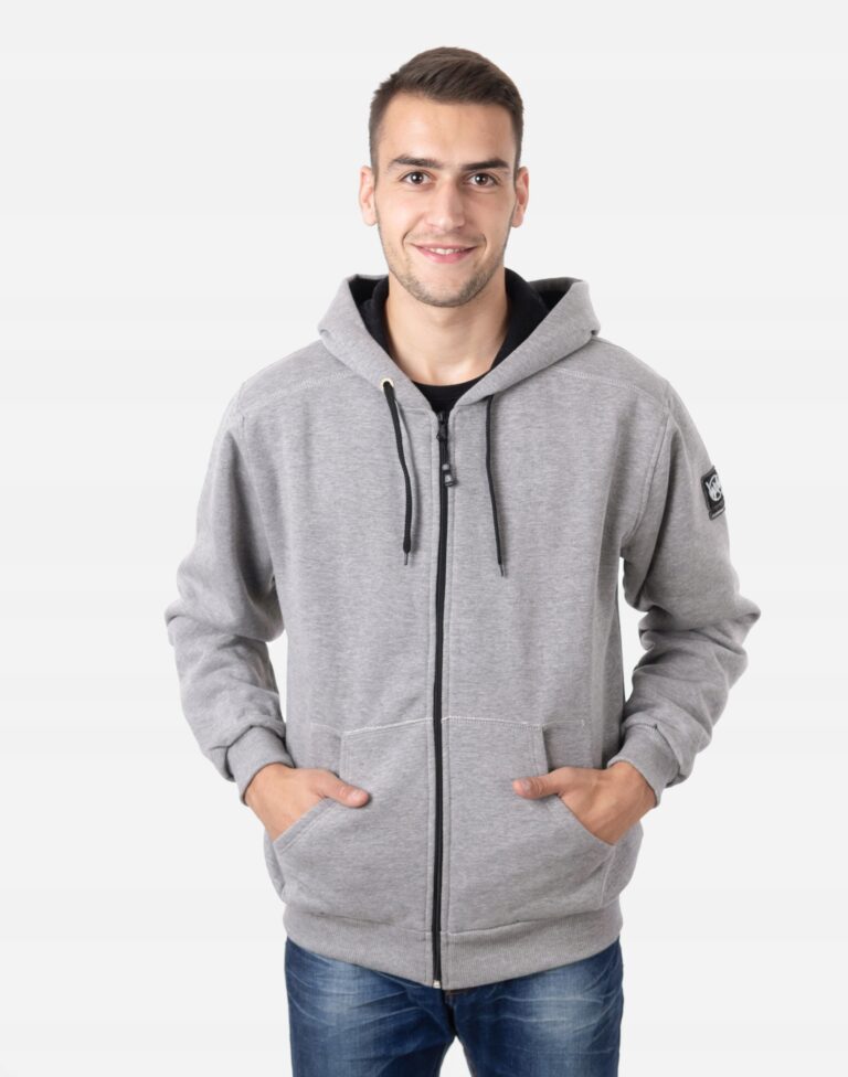 Bluza Męska Rozsuwana z Kapturem Angeles 3XL melanż